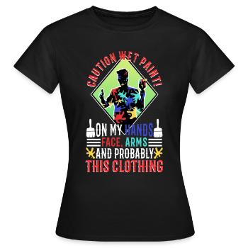 Wet paint - Women's T-Shirt - black - Front - AI Model Female 172 dark (172cm)