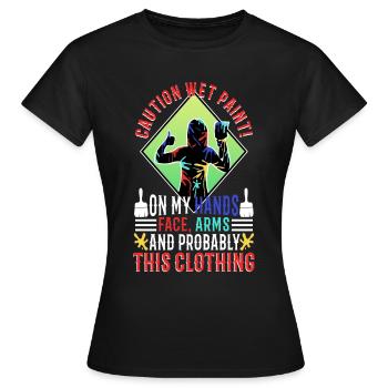 Wet paint - Women's T-Shirt - black - Front - AI Model Female 172 dark (172cm)