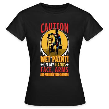 Wet paint - Women's T-Shirt - black - Front - AI Model Female 172 dark (172cm)