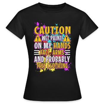 Wet paint - Women's T-Shirt - black - Front - AI Model Female 172 dark (172cm)