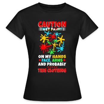Wet paint - Women's T-Shirt - black - Front - AI Model Female 172 dark (172cm)