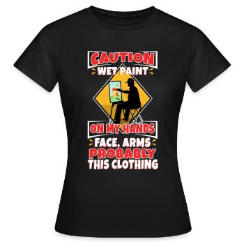 Wet paint - Women's T-Shirt - black - Front - AI Model Female 172 dark (172cm)