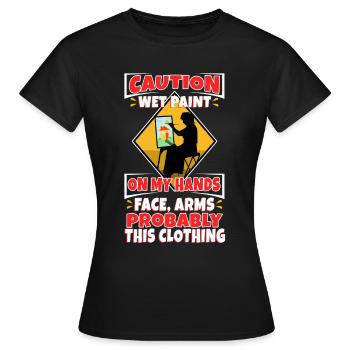 Wet paint - Women's T-Shirt - black - Front - AI Model Female 172 dark (172cm)