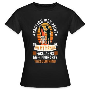 Wet paint - Women's T-Shirt - black - Front - AI Model Female 172 dark (172cm)