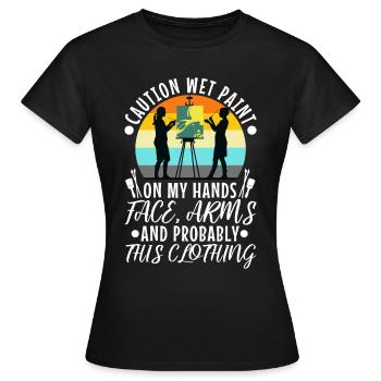 Wet paint - Women's T-Shirt - black - Front - AI Model Female 172 dark (172cm)