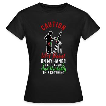 Wet paint - Women's T-Shirt - black - Front - AI Model Female 172 dark (172cm)