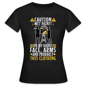 Wet paint - Women's T-Shirt - black - Front - AI Model Female 172 dark (172cm)