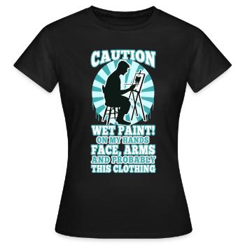 Wet paint - Women's T-Shirt - black - Front - AI Model Female 172 dark (172cm)