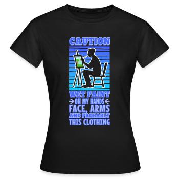 Wet paint - Women's T-Shirt - black - Front - AI Model Female 172 dark (172cm)