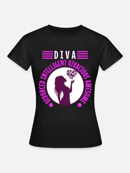 Divorce Diva - Frauen T-Shirt - Schwarz