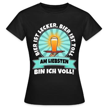 La bière est délicieuse, la bière est excellente, de préférence - T-shirt Femme - noir - Devant - AI Model Female 172 dark (172cm)