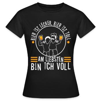 La bière est délicieuse, la bière est excellente, de préférence - T-shirt Femme - noir - Devant - AI Model Female 172 dark (172cm)