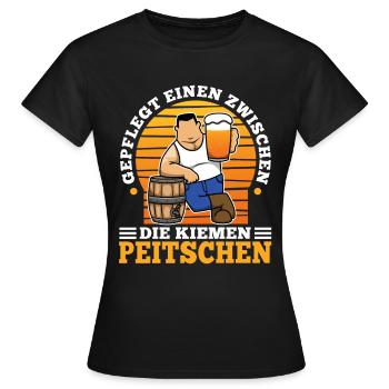 Vous fouetter entre les branchies de manière soignée - T-shirt Femme - noir - Devant - AI Model Female 172 dark (172cm)