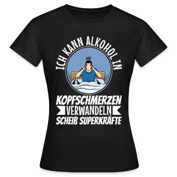 Transformez l’alcool en casse-tête - T-shirt Femme - noir - Devant - AI Model Female 172 dark (172cm)