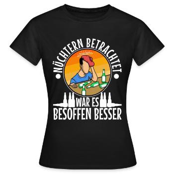 Transformez l’alcool en casse-tête - T-shirt Femme - noir - Devant - AI Model Female 172 dark (172cm)