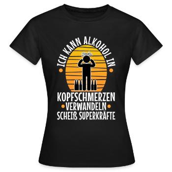 Transformez l’alcool en casse-tête - T-shirt Femme - noir - Devant - AI Model Female 172 dark (172cm)