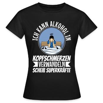 Transformez l’alcool en casse-tête - T-shirt Femme - noir - Devant - AI Model Female 172 dark (172cm)