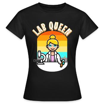 Lab Queen - Frauen T-Shirt - Schwarz - Vorne - AI Model Female 172 dark (172cm)