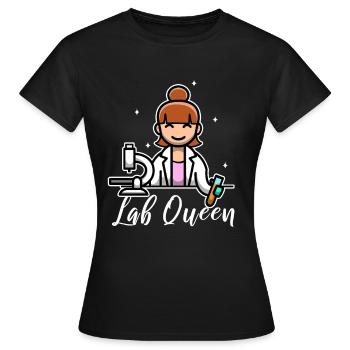 Lab Queen - Frauen T-Shirt - Schwarz - Vorne - AI Model Female 172 dark (172cm)