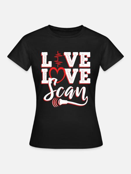 Live Love Scan - Frauen T-Shirt - Schwarz