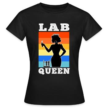 Lab Queen - Frauen T-Shirt - Schwarz - Vorne - AI Model Female 172 dark (172cm)