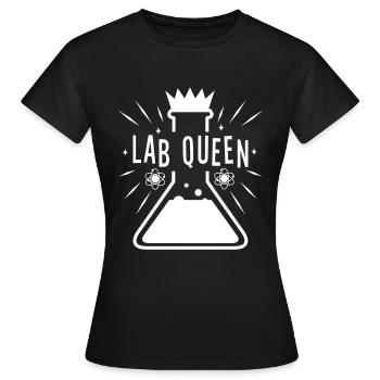 Lab Queen - Frauen T-Shirt - Schwarz - Vorne - AI Model Female 172 dark (172cm)
