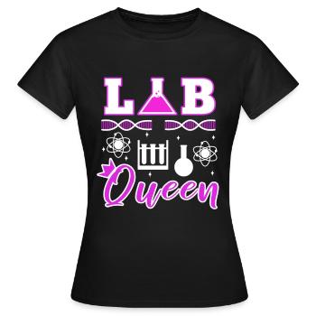 Lab Queen - Frauen T-Shirt - Schwarz - Vorne - AI Model Female 172 dark (172cm)
