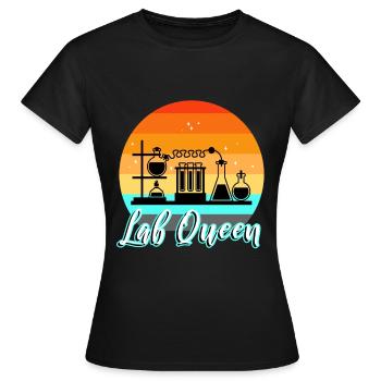 Lab Queen - Frauen T-Shirt - Schwarz - Vorne - AI Model Female 172 dark (172cm)
