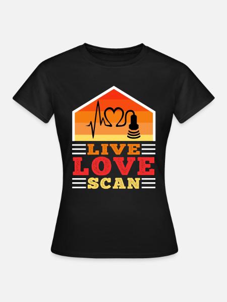 Live Love Scan - Frauen T-Shirt - Schwarz