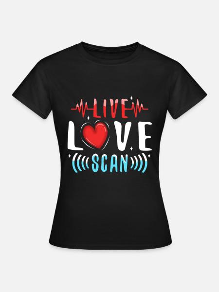 Live Love Scan - Frauen T-Shirt - Schwarz