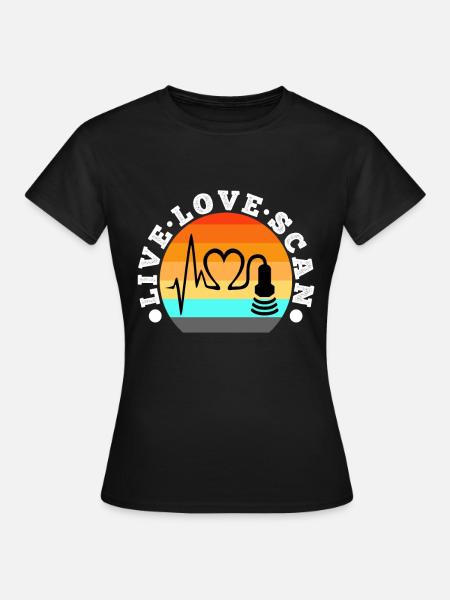 Live Love Scan - Frauen T-Shirt - Schwarz