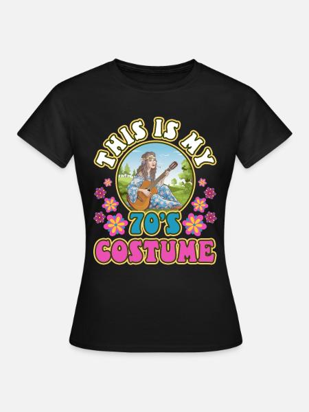 This Is My 70s Costume - Frauen T-Shirt - Schwarz