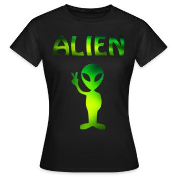 Alien - T-shirt Femme - noir - Devant - AI Model Female 172 dark (172cm)
