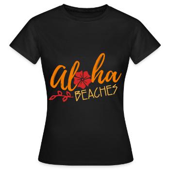 Aloha - T-shirt Femme - noir - Devant - AI Model Female 172 dark (172cm)