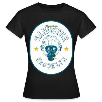 Brooklyn Gangster - Frauen T-Shirt - Schwarz - Vorne - AI Model Female 172 dark (172cm)