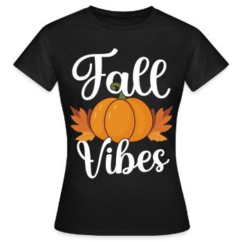 Automne - T-shirt Femme - noir - Devant - AI Model Female 172 dark (172cm)