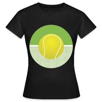 Tennis - Frauen T-Shirt - Schwarz - Vorne - AI Model Female 172 dark (172cm)
