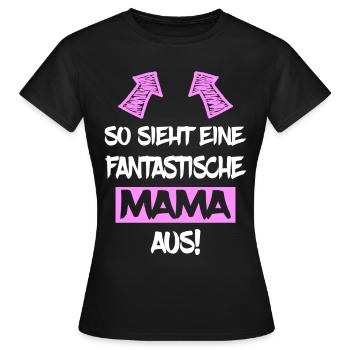 Mama Mutter Muttertag Geschenk - Frauen T-Shirt - Schwarz - Vorne - AI Model Female 172 dark (172cm)