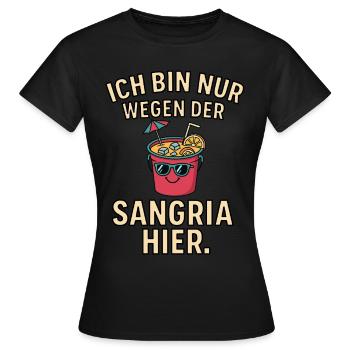 Funny Sangria Quote Mallorca Party Vacation - Women's T-Shirt - black - Front - AI Model Female 172 dark (172cm)