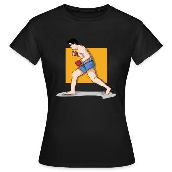 Kampfsport Boxen Fighter Sparring Geschenkidee - Frauen T-Shirt - Schwarz - Vorne - AI Model Female 172 dark (172cm)