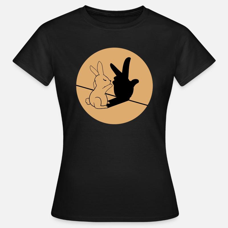 Funny bunny retro easter gift idea - Women's T-Shirt - black