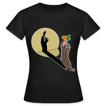 Kaninchen Schmetterling Ostern Hase Geschenkidee - Frauen T-Shirt - Schwarz - Vorne - AI Model Female 172 dark (172cm)