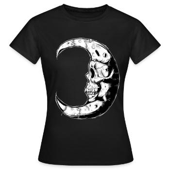 Schaedel Mond Mann Frau Kind - Frauen T-Shirt - Schwarz - Vorne - AI Model Female 172 dark (172cm)