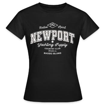 Newport Yachting Versorgung - Frauen T-Shirt - Schwarz - Vorne - AI Model Female 172 dark (172cm)