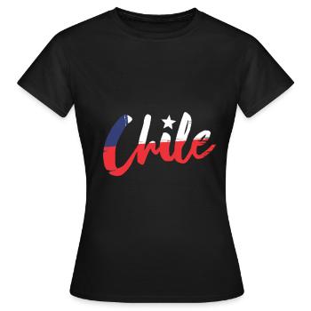 Chile - Chile Flagge - Chile Südamerika - Frauen T-Shirt - Schwarz - Vorne - AI Model Female 172 dark (172cm)