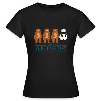 Être différent être différent différent sa conception - T-shirt Femme - noir - Devant - AI Model Female 172 dark (172cm)