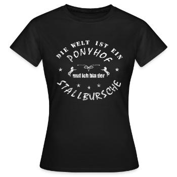 Ponyhof - Frauen T-Shirt - Schwarz - Vorne - AI Model Female 172 dark (172cm)