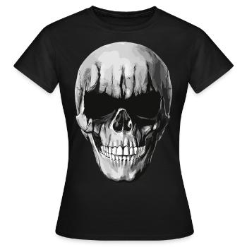Crâne de Black Metal - T-shirt Femme - noir - Devant - AI Model Female 172 dark (172cm)
