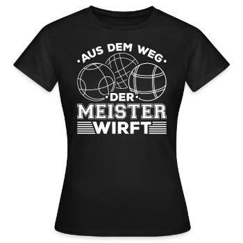 Boule Meister Boule Petanque - Frauen T-Shirt - Schwarz - Vorne - AI Model Female 172 dark (172cm)