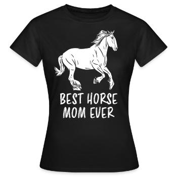 Meilleur cadeau de maman de cavalier de tous les temps - T-shirt Femme - noir - Devant - AI Model Female 172 dark (172cm)